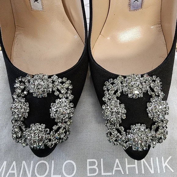 Manolo Blahnik Hangisi 105 black size 36 - Picture 2 of 8